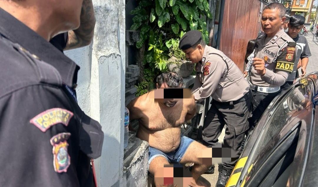 Suasana penangkapan salah satu pelaku perampokan inisial TFOTHH. (balihotnews/ist).