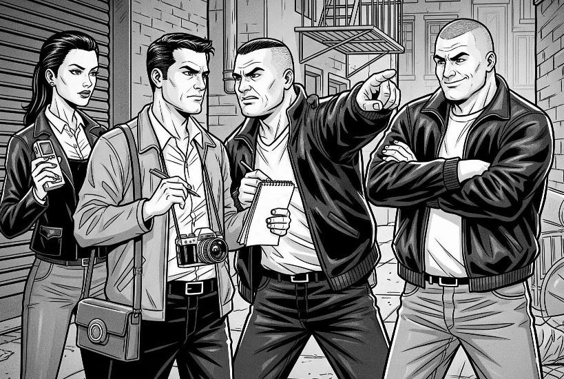 Ilustrasi intimidasi wartawan oleh beberapa oknum polisi berpakaian preman. (balihotnews/ai)