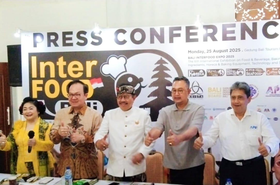 Konferensi Pers Bali Interfood Expo 2025. (Balihotnews/dps)