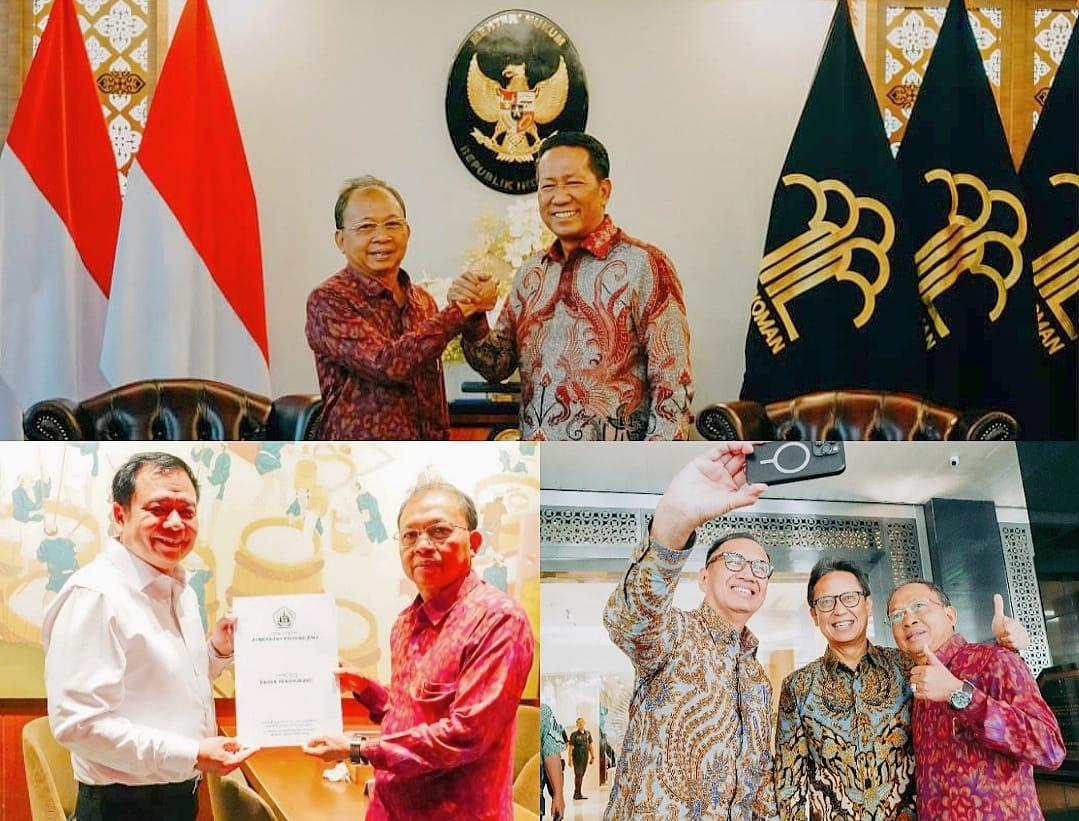 Gubernur Bali Wayan Koster saat bertemu dengan pemerintah pusat di Jakarta, Selasa (16/9/2025). (balihotnews/istimewa)