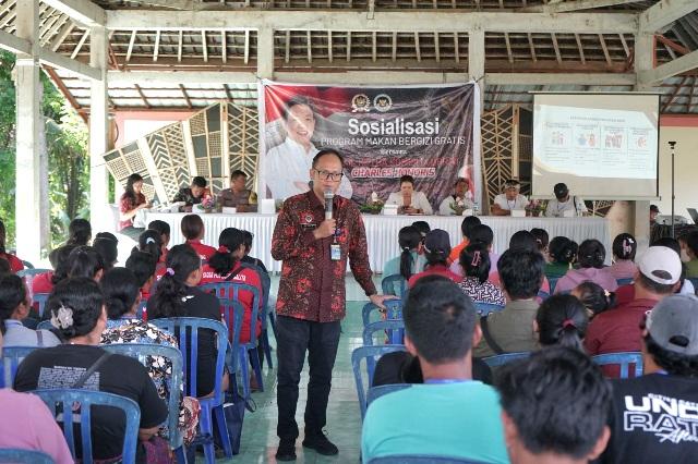 Sosialisasi gizi MBG di Wantilan Desa Adat Seribupati, Desa Cau Belayu, Kecamatan Marga, Tabanan, Selasa (25/11/2025). (balihotnews/istimewa)