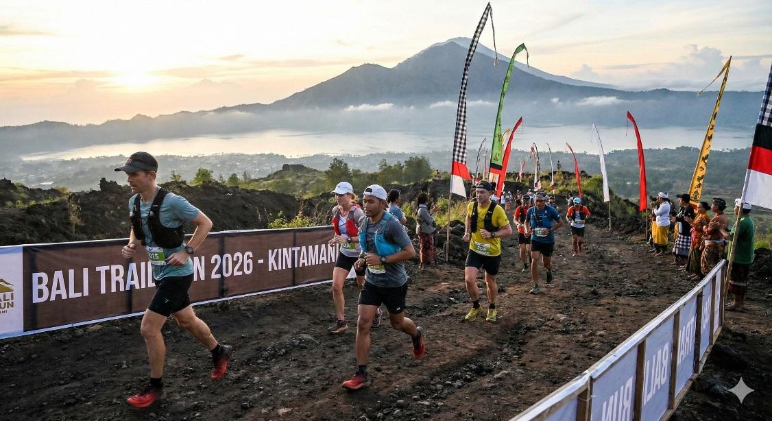 Ket foto: Ilustrasi penyelenggaraan lari lintas alam bergengsi, Bali Trail Run, yang akan digelar pada Mei 2026 mendatang di kawasan kaldera Batur, Kintamani, Kabupaten Bangli. (Balihotnews/red). ​