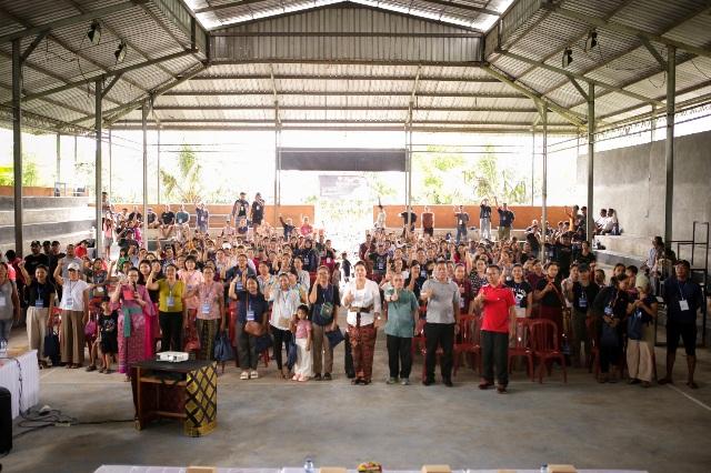 Sosialisasi Program Makan Bergizi Gratis (MBG) di Lapangan Jagasatru, Tabanan pada Jumat (28/11/2025). (balihotnews/istimewa)