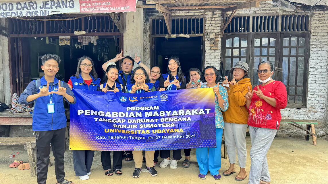 Tim medis Fakultas Kedokteran Universitas Udayana (FK Unud) menggelar layanan kesehatan gratis bagi korban Siklon Senyar di Tapanuli Tengah, Sumut, 21–27 Desember 2025. (Balihotnews/Istimewa)