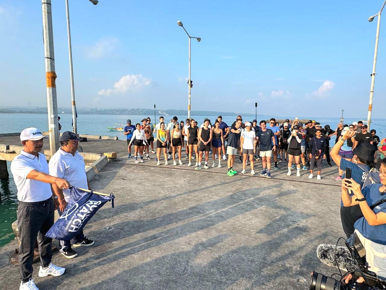 Kegiatan Run For Rivers 2026 yang digelar di Dermaga Ikan Kedonganan, Sabtu (28/3/2026). (Balihotnews/Istimewa).