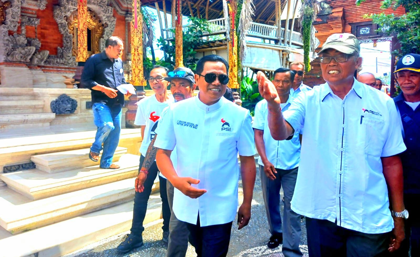 Ketua DPW PSI Bali Wayan Suyasa menghadiri konsolidasi dan roadshow pengurus PSI se-Kabupaten Tabanan, Sabtu (23/5/2026). (Balihotnews/red)