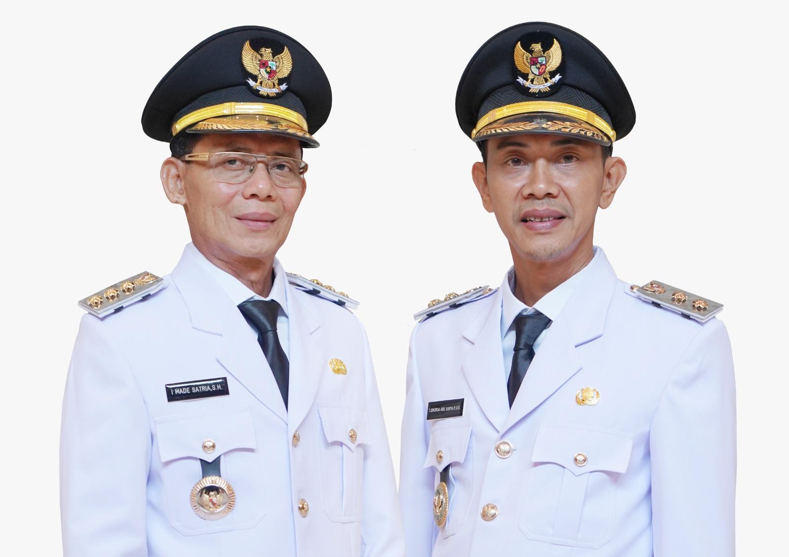 Bupati Klungkung I Made Satria dan Wakil Bupati Klungkung Tjokorda Gde Surya Putra. (Balihotnews/red)