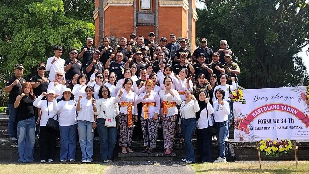 FOKSA Bali rayakan HUT ke-34 di Taman Pujaan Bangsa (TPB) Margarana, Tabanan, Minggu (20/9/2026). (dok: Rahma)