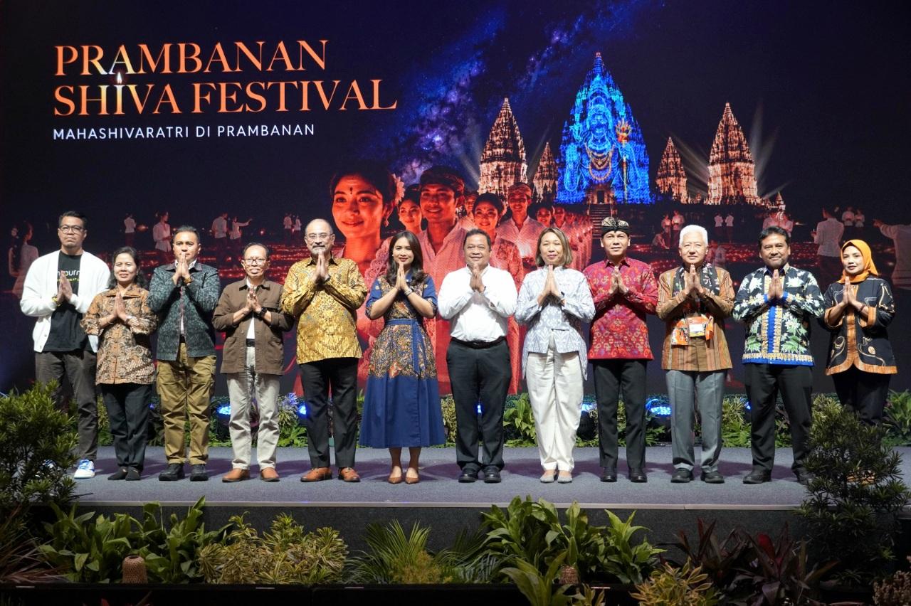 Peluncuran Prambanan Shiva Festival 2027 pada ajang Wonderful Indonesia Tourism Fair (WITF) 2026 di JIExpo Kemayoran, Jakarta, Sabtu (17/10/2026). (Balihotnews/Ist)